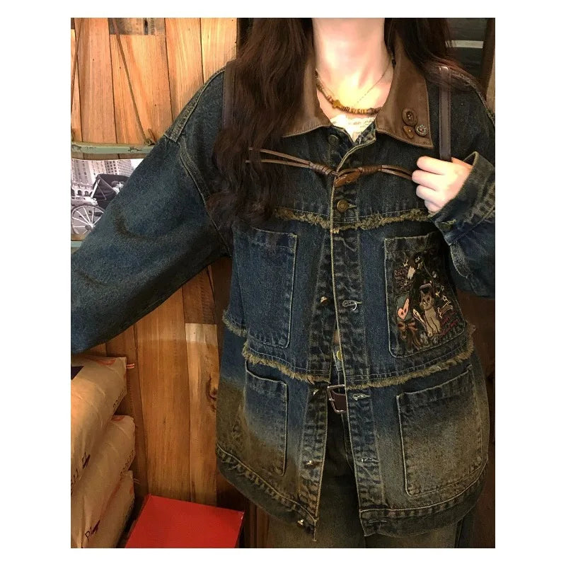 Chic Denim-Style Jacket